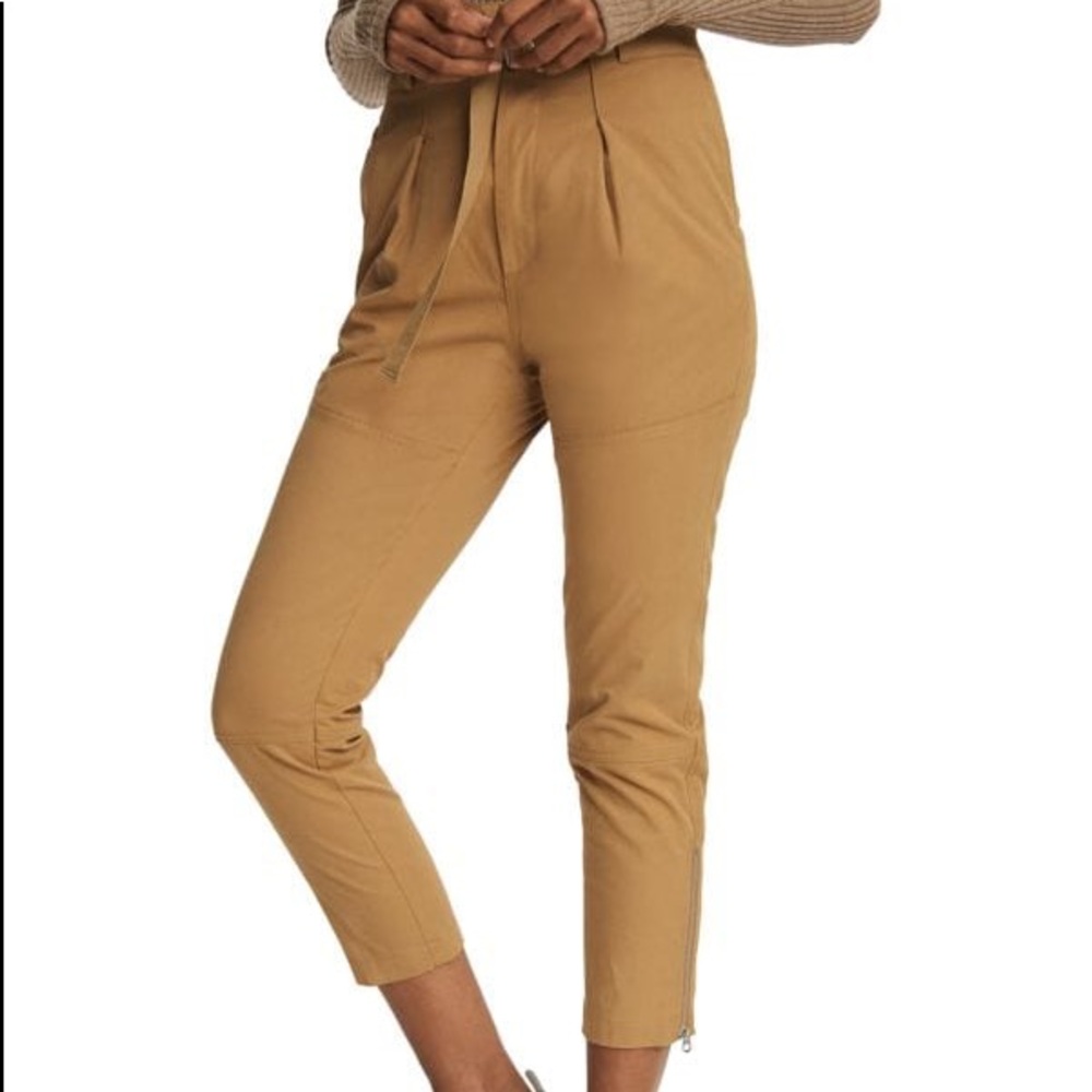 RAG & BONE Hunter Belted Cropped Pants size 29 (6-8) color, Dijon.
